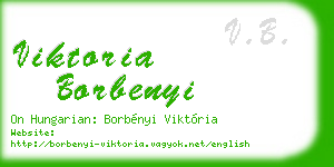 viktoria borbenyi business card